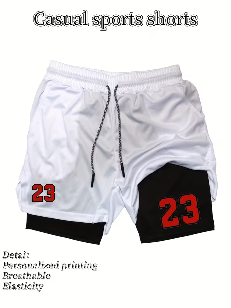 Compression Shorts Athletes - 2026 Nieuwe Heren Quick-Dry Dubbellaagse Sport