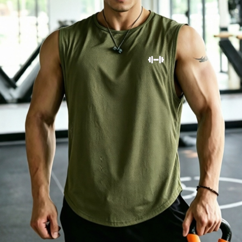 Undershirt Crew Neck - 2026 Heren mesh quick-dry tanktop met