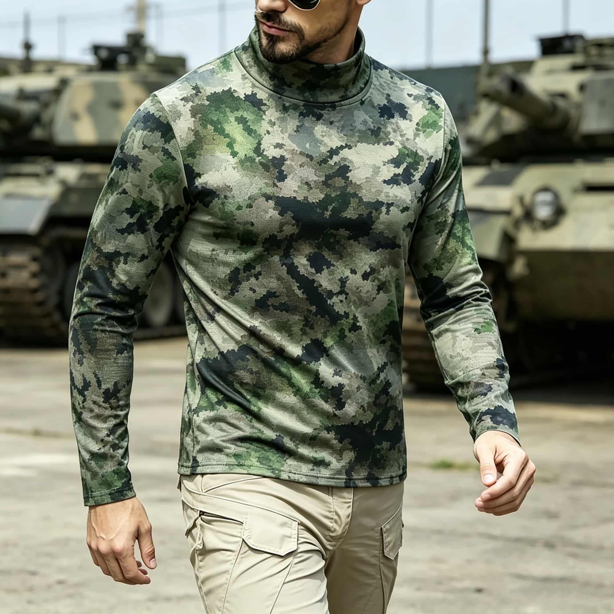 Base Layer Top - Tactisch camouflageprint shirt met lange mouwen