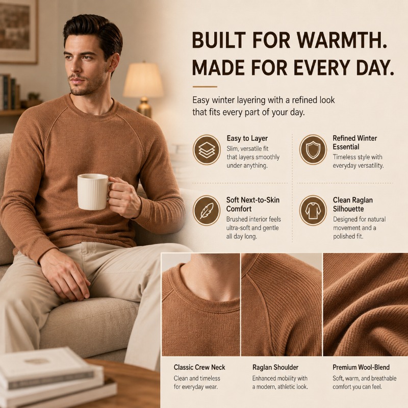 Heren Fleece Gevoerde Wollen R - Undershirt Crew Neck recensie en prijs