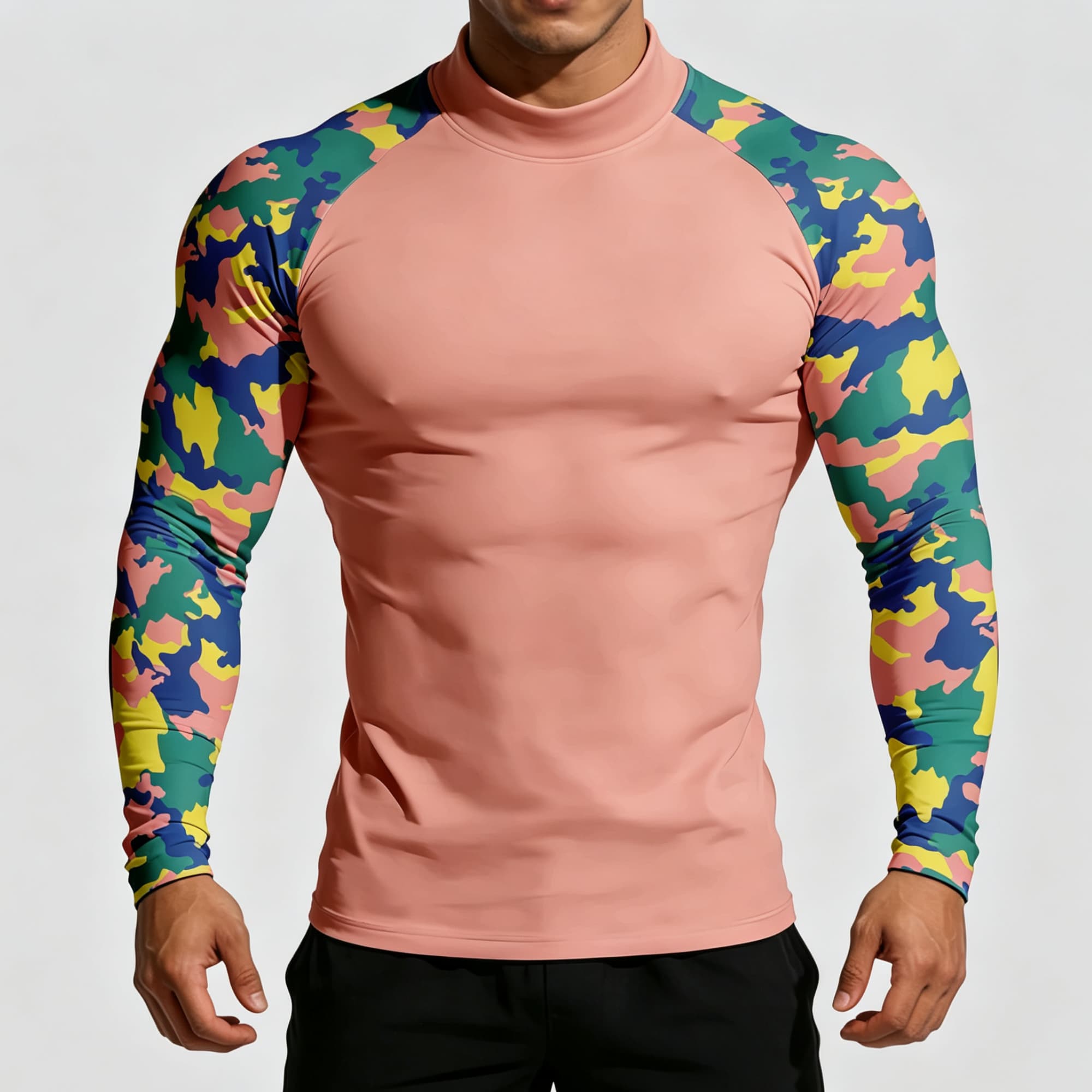 Herenshirt met pastel camoufla - Base Layer Top recensie en prijs